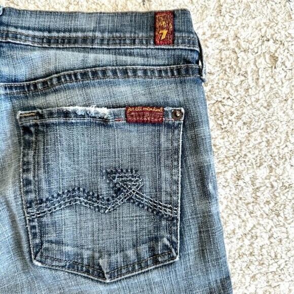 7 For All Mankind Low Rise Bootcut Jeans Size 28 - Picture 4 of 10